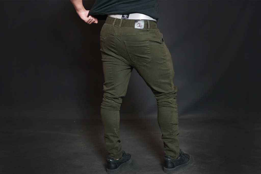 green jogger jeans